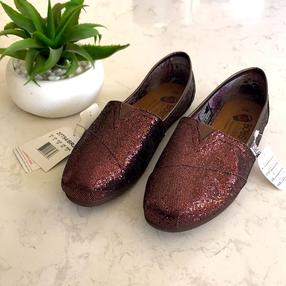 Toms Shoes - SKECHERS Bobs Bronze Slip-ons